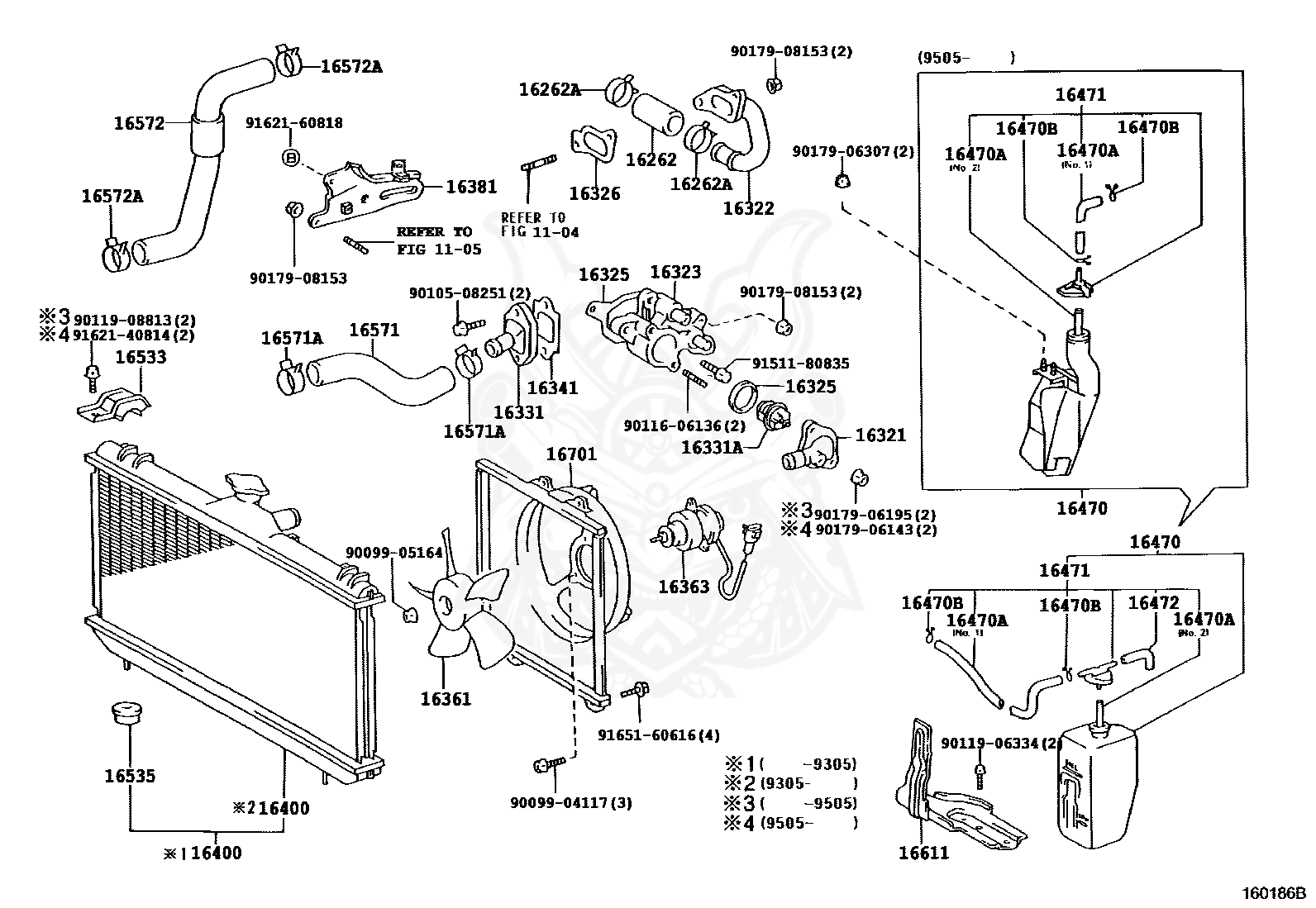 Toyota - Hose, No.2 (for Radiator Reserve Tank)