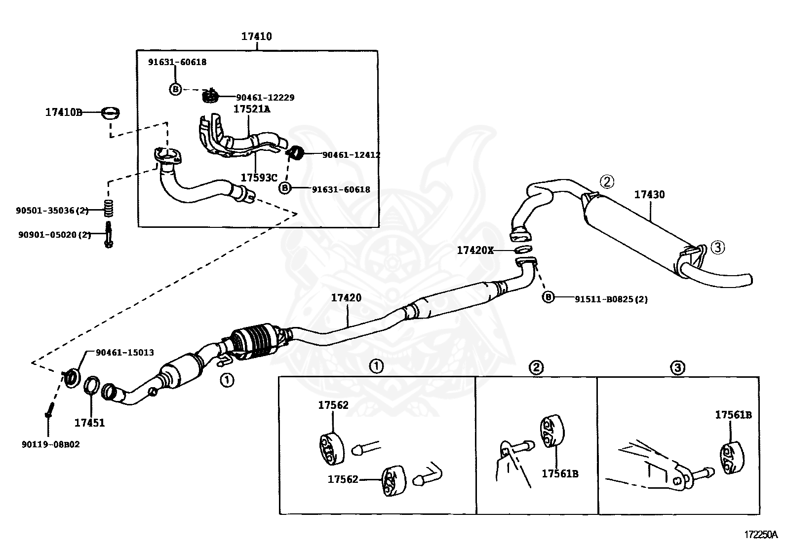 Toyota - Gasket, Exhaust Pipe