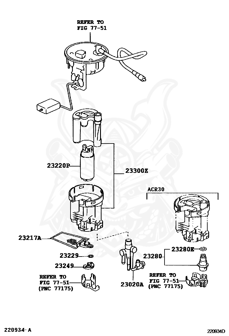 Toyota - Filter, Fuel (for Fuel Tank)
