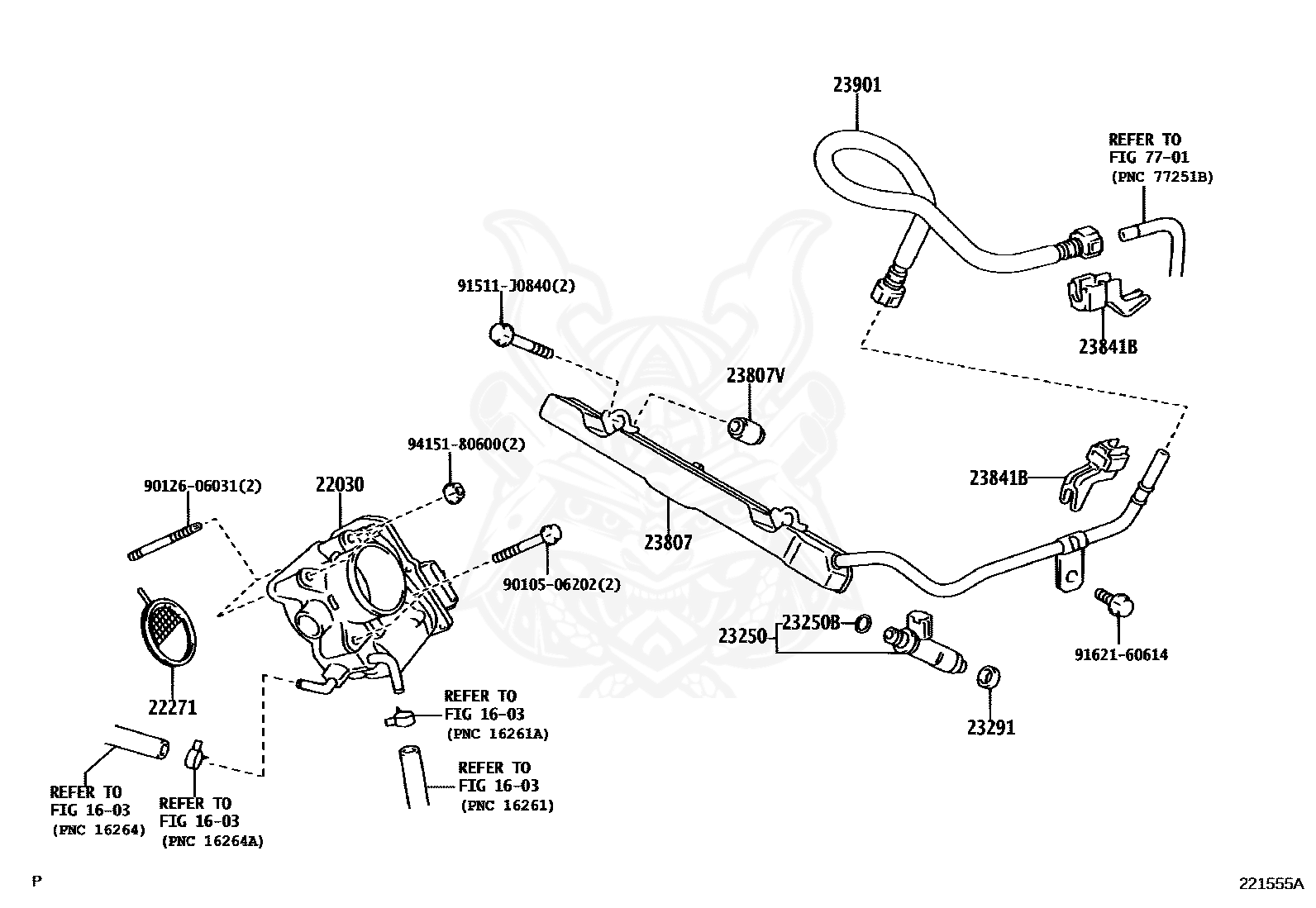 Toyota - Body Assy, Throttle W / Motor