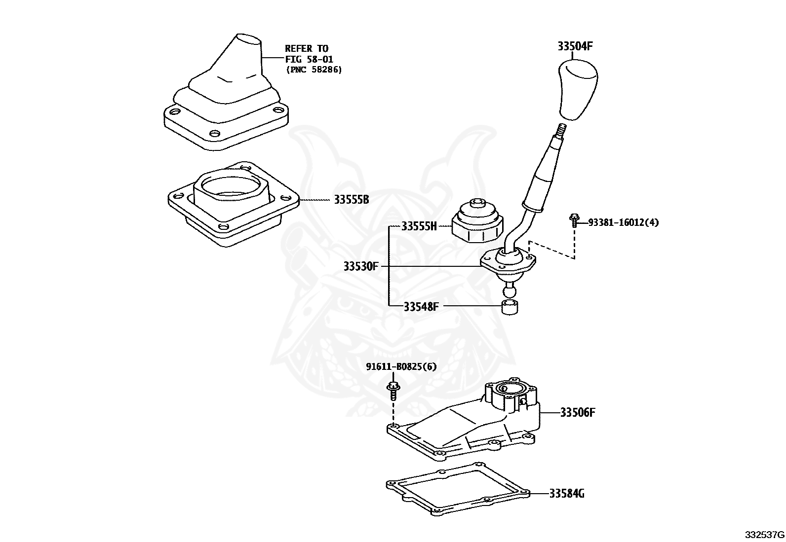 33548-22020 - Toyota - Bush, No.1, Shift Lever (for Floor 33548-22020 - Toyota - Bush, No.1, Shift Lever (for Floor