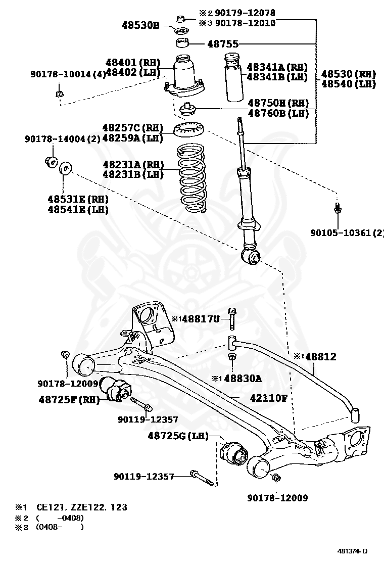 Toyota - Beam Assy, Rear Axle