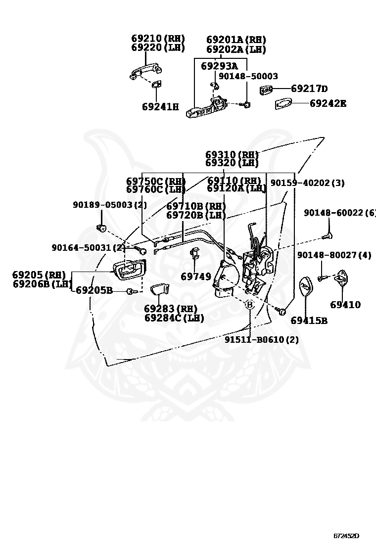 Toyota - Snap, Back Door Handle