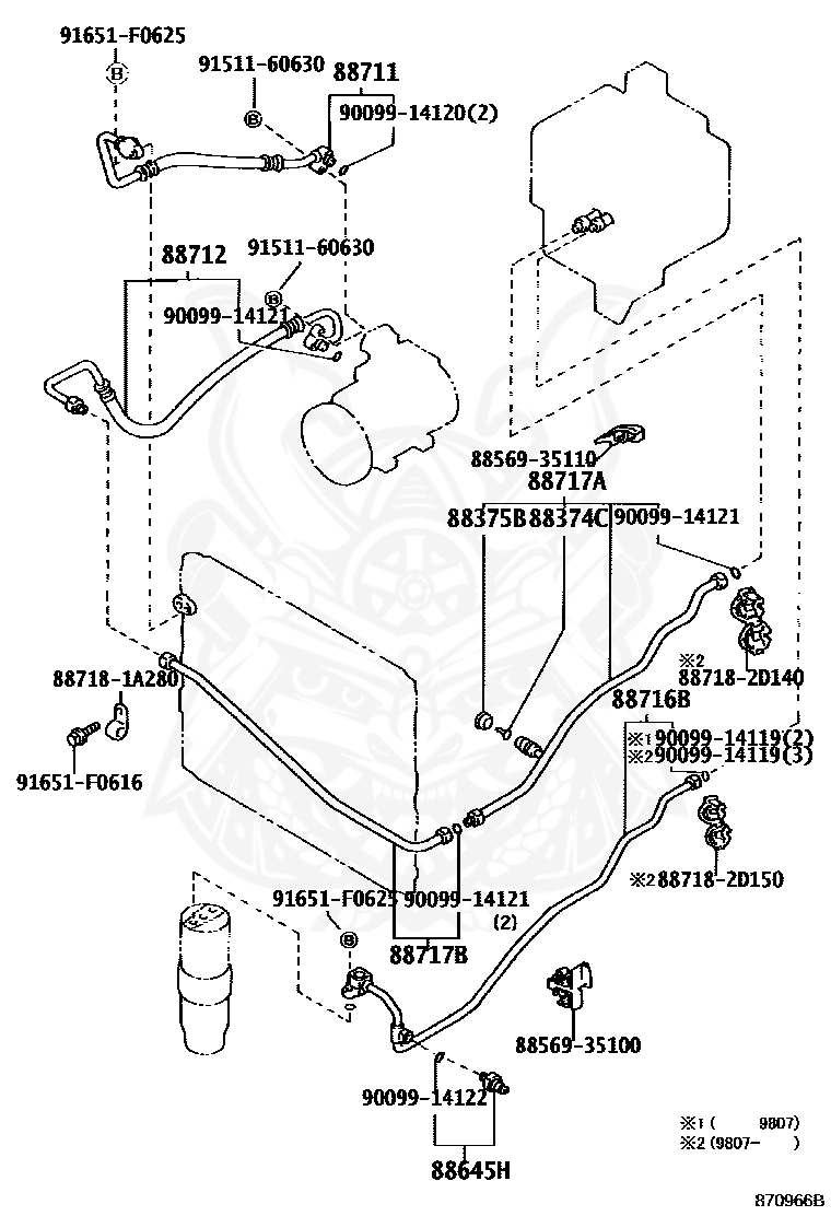 Toyota - O-ring, Cooler Evaporator No.1(discharge)