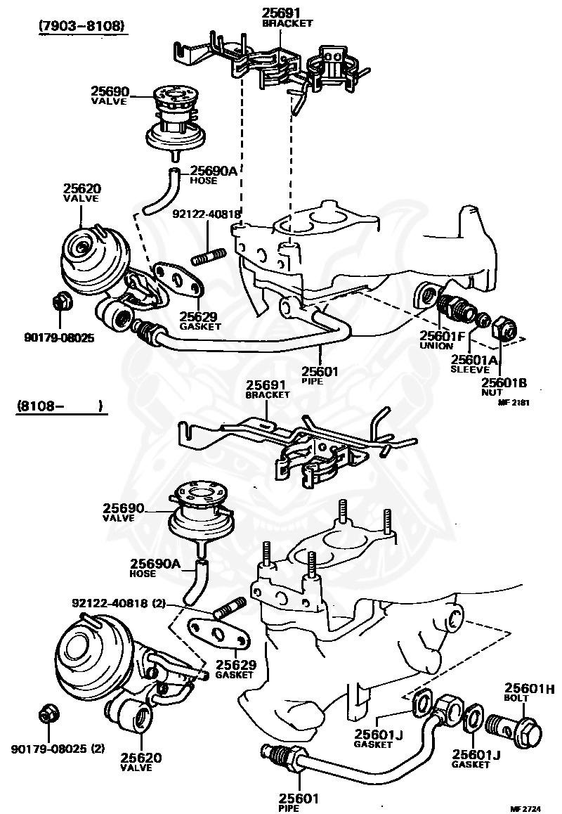 Toyota - Gasket, Egr Valve Adapter