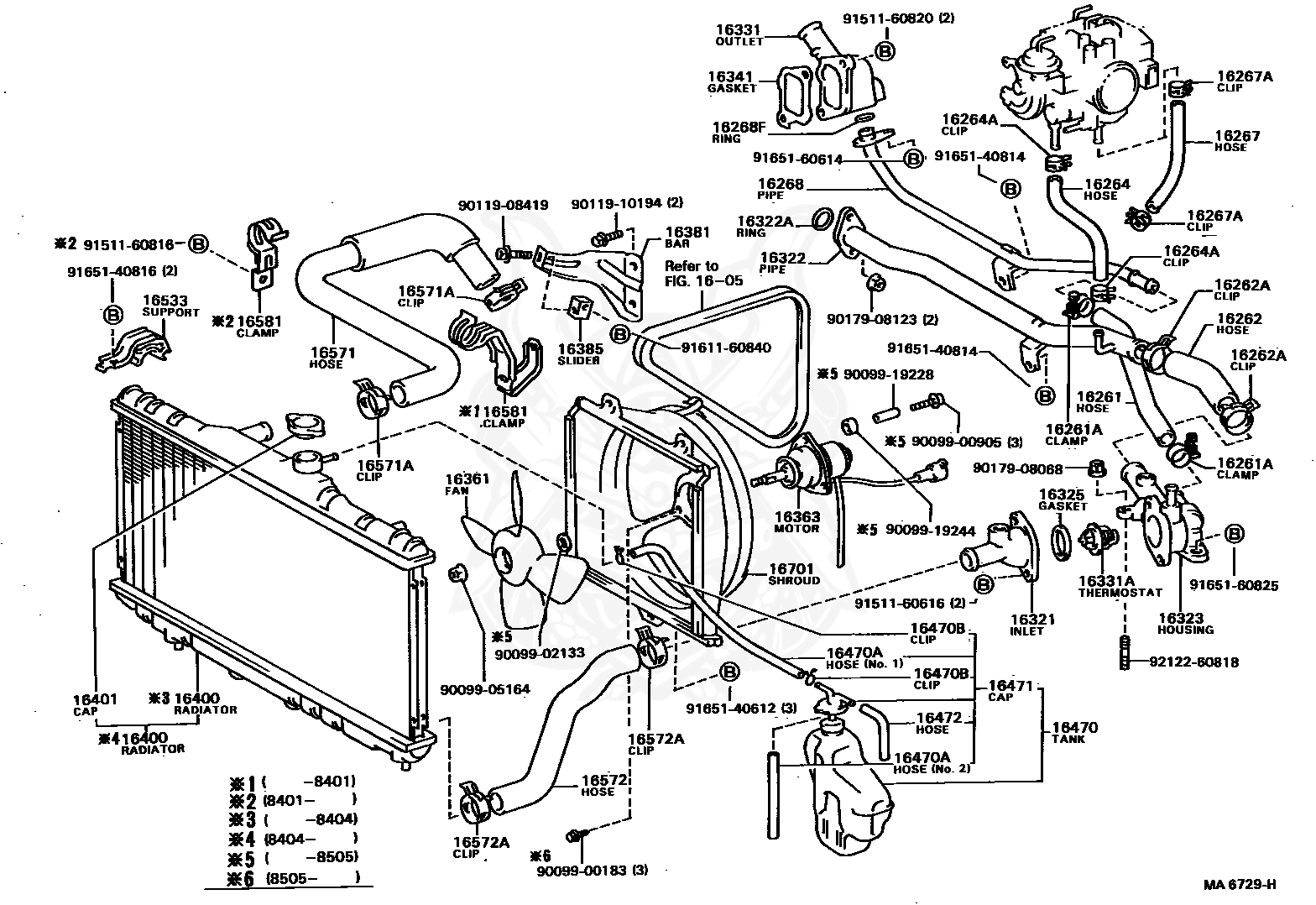 Toyota - Hose, Water By-pass