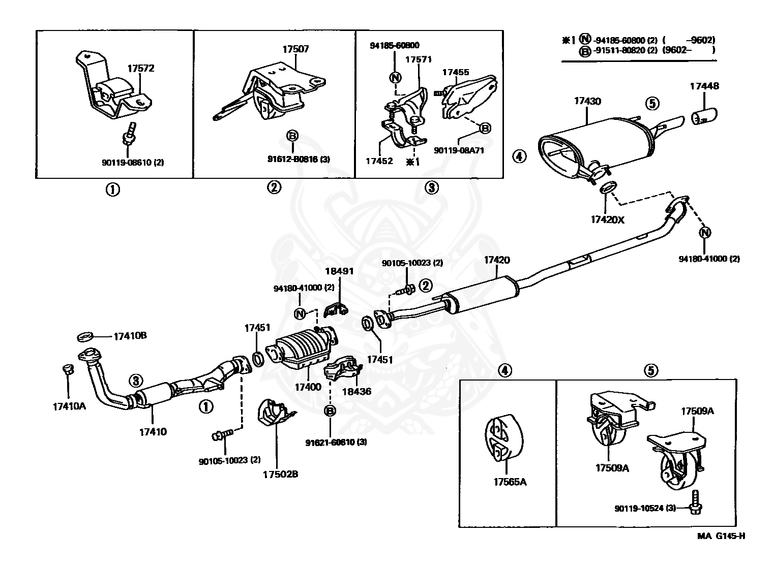 Toyota - Gasket, Exhaust Pipe