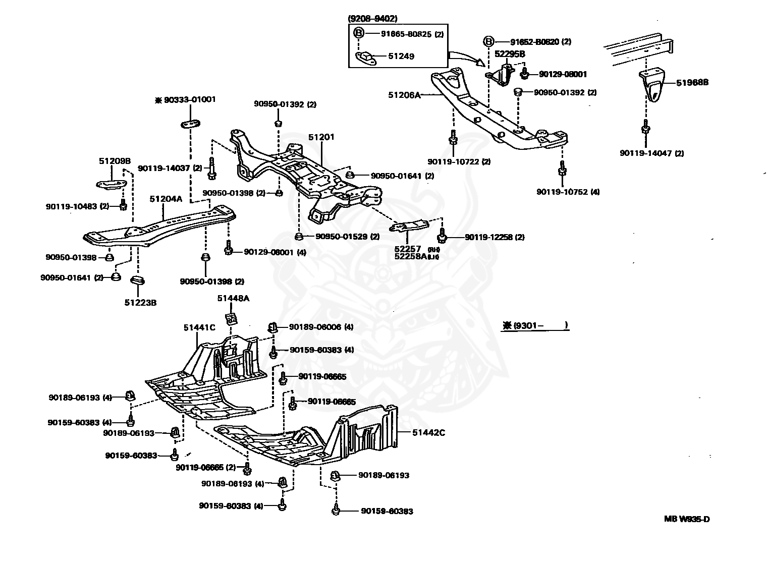 Toyota - Front Suspension Crossmember Sub-assy