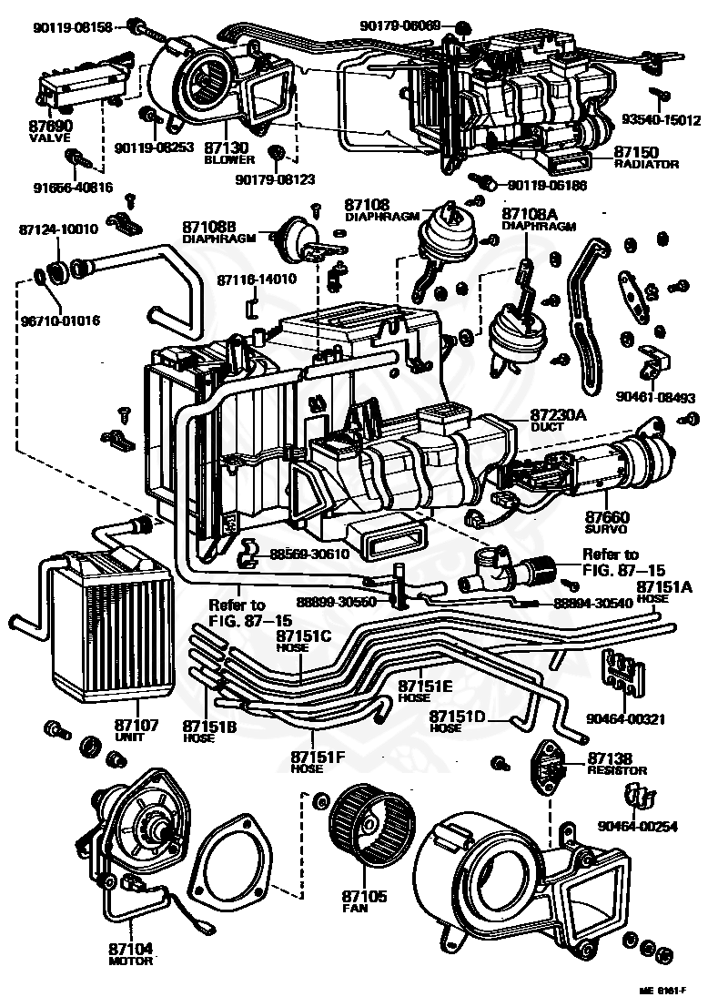 Toyota - Spring, Holding (for Cooler Unit Case)