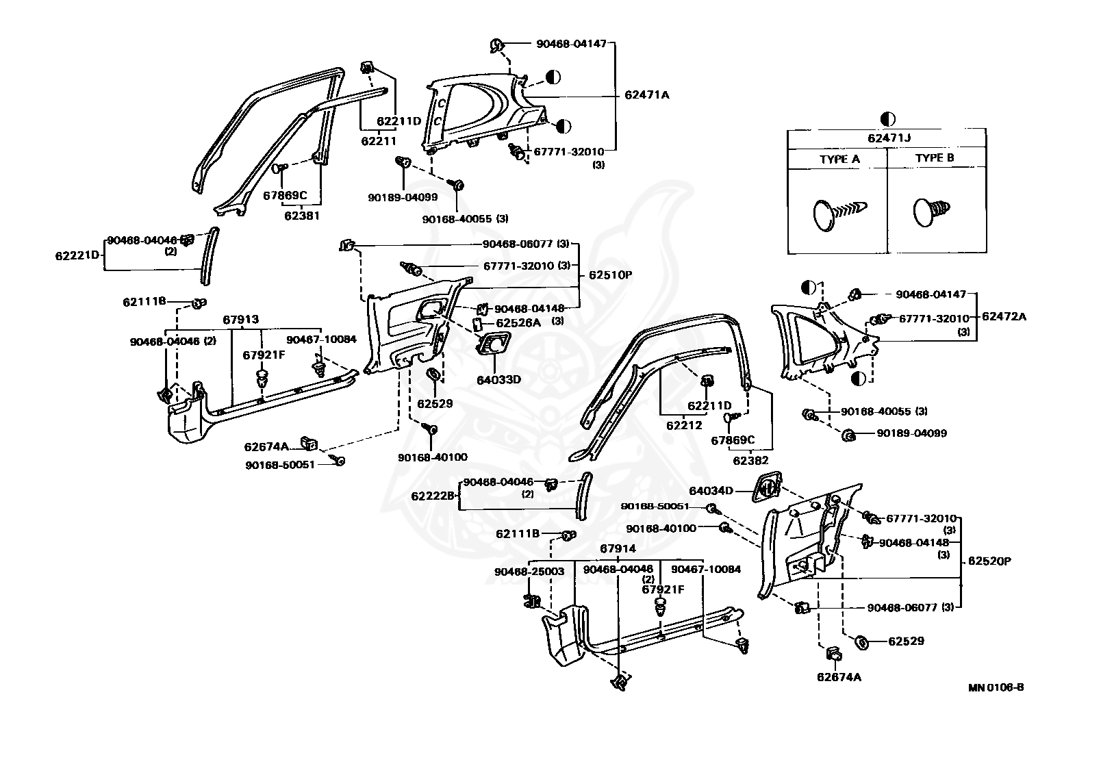 Toyota - Cover, Front Pillar Garnish, Lh