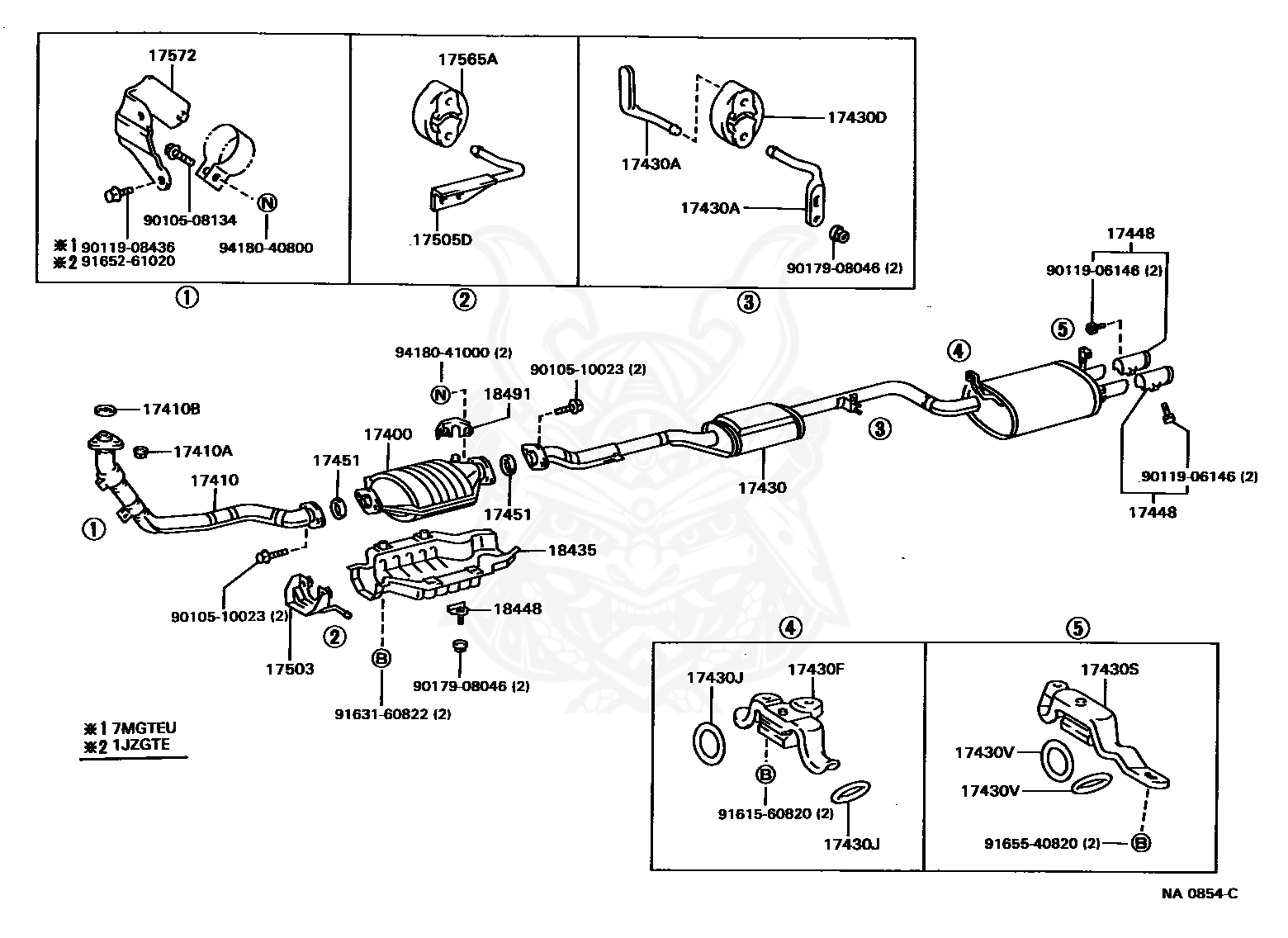 Toyota - Baffle, Tail Pipe