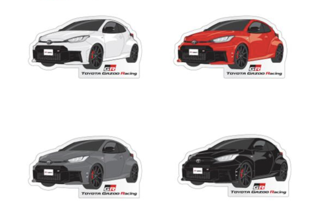 Toyota Gazoo Racing Collection - Die-Cut GR Yaris Stickers (Set of 2)