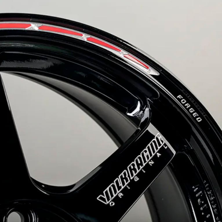 RAYS - VOLK RACING - TE37 SONIC Time Attack Edition Wheels - Black/Redot 