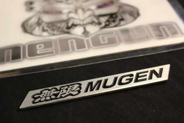 Mugen 90000-YZ8-H607 Metal Emblem Large Badge Brushed Aluminum Genuine Part JDM