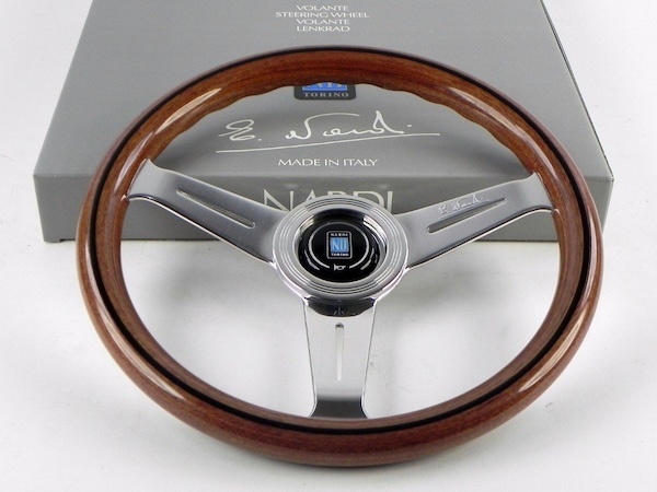 Nardi Classic Wood 360/390mm Steering Wheel w/Satin Spokes