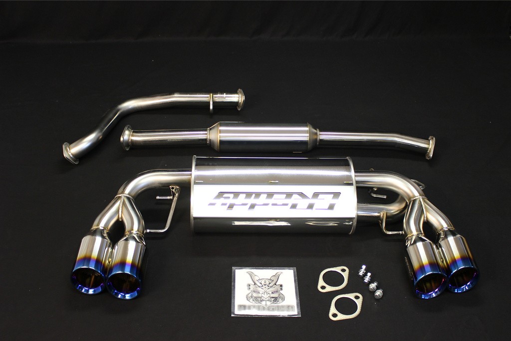 VER.3 (Only fits TRD Rear Bumper) - Pieces: 3 - Pipe Size: 60mm (x2) - Tail Size: 102mm (x4) - 10110733
