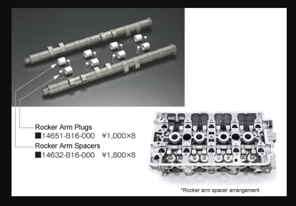 Toda - Rocker Arm Plugs + Spacers
