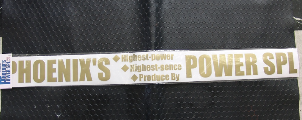 Phoenix Power Logo Sticker L - Size: 90x10cm - Colour: Gold - 01GR