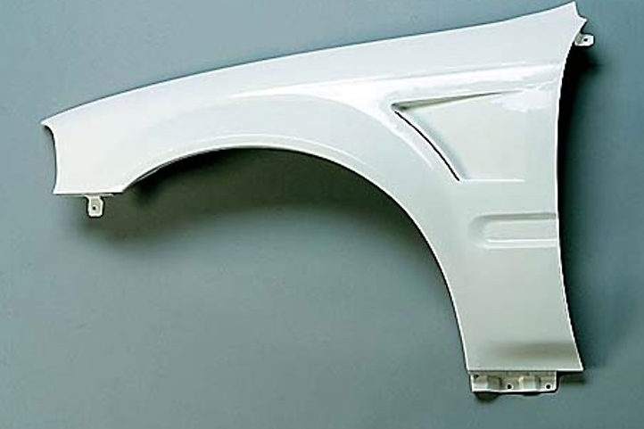 TYPE-S Front Wide Fender - Material: FRP - Type: Front - Width: +15mm each side - Color: Unpainted - JSWF-H4M