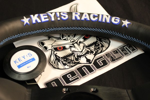 Key's Racing - Steering Wheel - D-Shape - Leather 