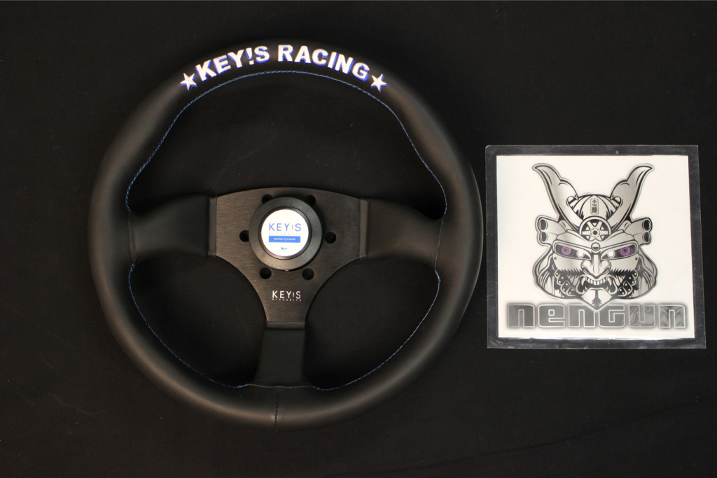 KEY!SRacing Steeringオリジナル ステアリング フラットタイプ KEY!SRacing Steeringオリジナル ステアリング フラットタイプ