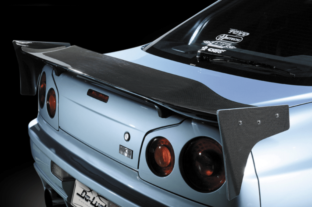 Carbon Fiber Rear Spoiler Blade Plate Fit For Nissan Skyline R34 GTT GTR 99-02