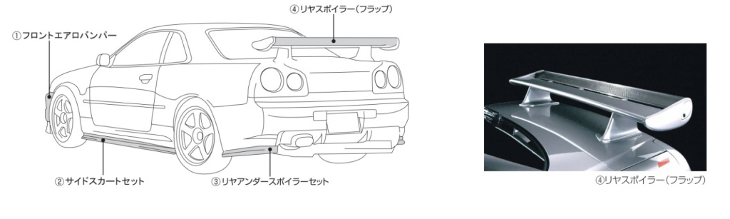 Nismo - Aero Parts - R34 GTR