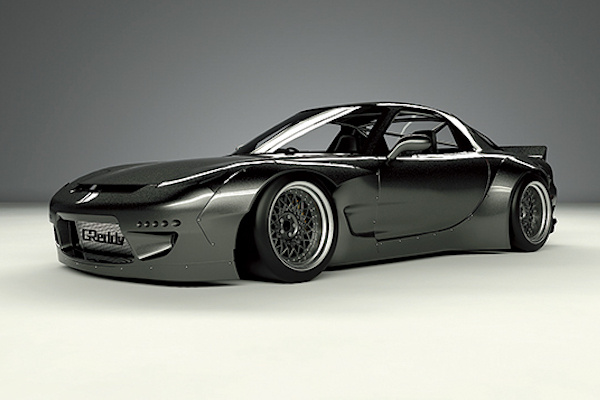 アディクションMAZDA RX-7 FD3S Rocket Bunny 1-10 Rocket Bunny FD3S RX-7 Mazda Body w- 3D DECALS (200mm