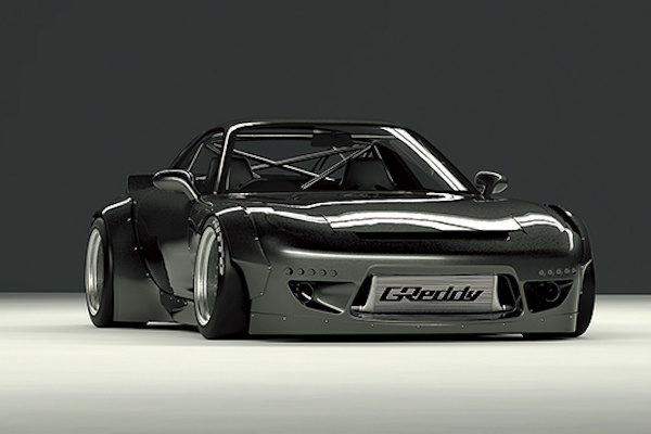 アディクションMAZDA RX-7 FD3S Rocket Bunny 1-10 Rocket Bunny FD3S RX-7 Mazda Body w- 3D DECALS (200mm