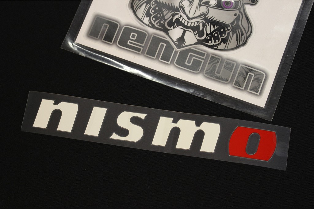 NISMO Logo Sticker - Size: 33x270mm - Colour: White - 99992-RN225