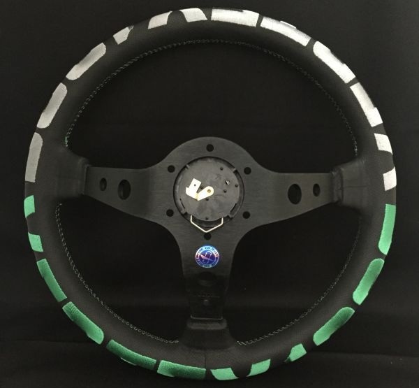 Car Make T&E - Vertex - Steering Wheel - VERTEX 1996 GREEN - 350mm