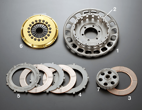 OS Giken R-Series Triple Plate Floating Center Clutch Kit | Mitsubishi EVO 4-9 (MT031-CH5) main image 1