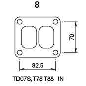 TD07S/T78/T88 - Without Actuator - Inlet - Metal - (common to T88H) - 11900150