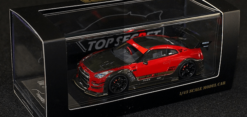 イグニッションモデル1/43 TOP SECRET R35GTR レッド