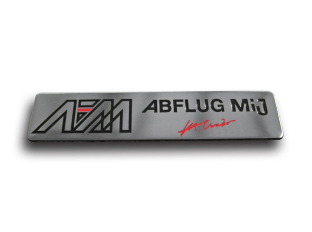 Colour: Silver - Size: W45ｍｍ H10ｍｍ - Abflug Mij Emblem Plate
