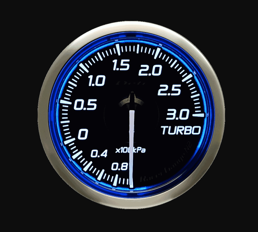 Defi Blue Racer 60mm PSI Turbo Boost Gauge :: Defi Blue