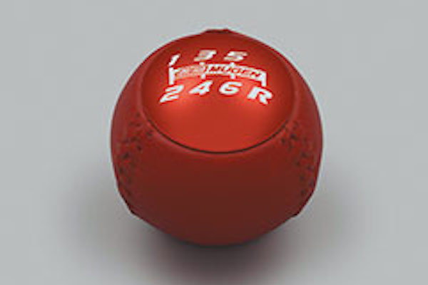 Red Leather Wrapped Shift Knob