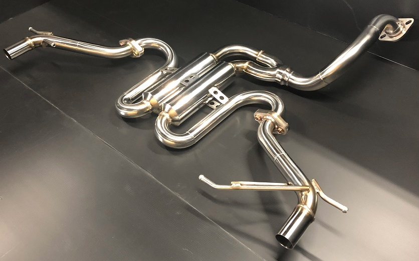 【HI FI FNK】Our Brushed Muffler Delkevic 4into1 Stainless Steel Exhaust - Megaphone Muffler