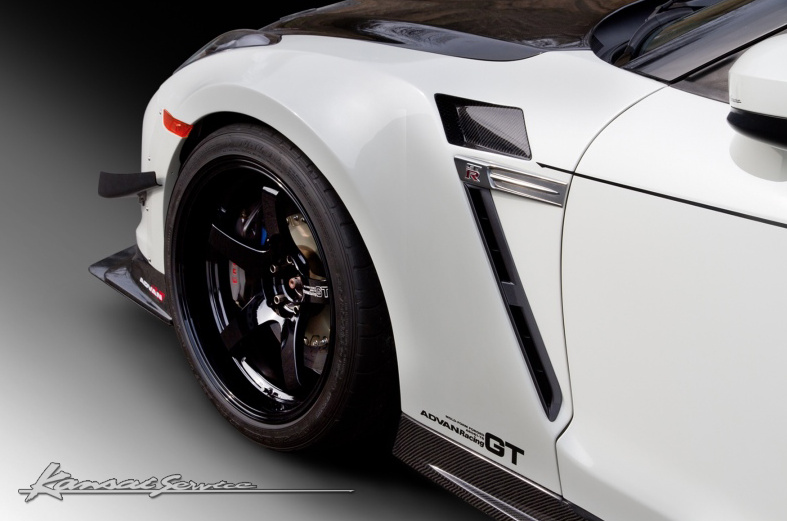 GTR35 kansai カーボンリップスポイラー Kansai Service Type 1 Carbon Front Lip for R35 Nissan GT-R