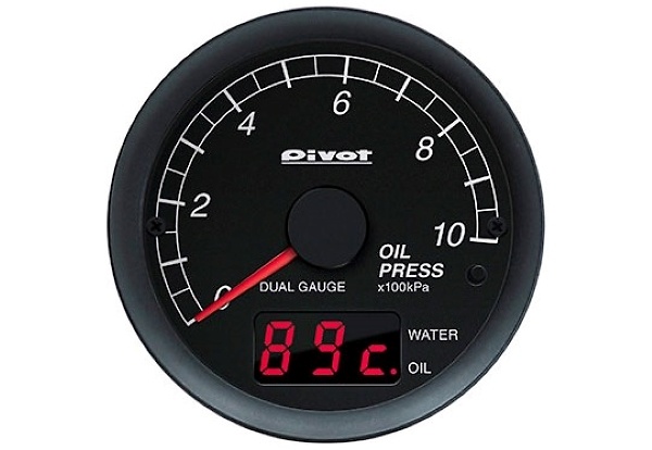 Type: Oil Pressure Meter (Sensor Connection) - Color: White - Diameter: 60mm - DSP