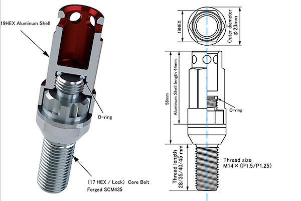 Project Kics - Leggdura Racing Bolt ZS44 - Nengun Performance