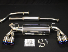  - VER.3 (Only fits TRD Rear Bumper) - Pieces: 3 - Pipe Size: 60mm (x2) - Tail Size: 102mm (x4) - 10110733