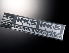Universal - HKS Logo Stickers - Three Sizes - Size: L: 95.5x37mm, M: 51.5x20mm, S: 27x10.5mm - Colour: Silver - 51007-AK231