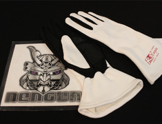 Universal - Color: White/Black - Size: M - Racing Gloves - W/B