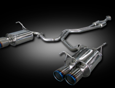 WRX S4 - VAG - Dual Center Mufflers - Pieces: 3 - Pipe Size: 60-2x50mm - Tail Size: 2x 96mm - Weight: 21.1kg - Tail Type: Slash Cut - B71354W