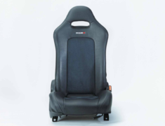 Skyline GT-R - BNR32 - Seat Cover Front (Right) - Material: PVC Leather - Color: Black - Insert: Ultra-Suede - Thread: Black - 87910-RNR20
