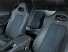 Skyline GT-R - BNR32 - Seat Cover Front (Left) - Material: PVC Leather - Color: Black - Insert: Ultra-Suede - Thread: Black - 87920-RNR20