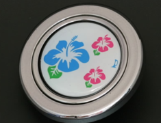  - Colour: Silver - Design: Hibiscus - HS50