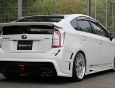 Prius - ZVW30 - 5 Point Kit: Front Bumper Spoiler (FRP/Carbon)Â (LED daytime lamp included) + Side Skirts + Rear Bumper Spoiler +Â Bonnet Spoiler +Â Rear Gate Spoiler - Construction: FRP/Carbon/Urethane - Colour: Unpainted - ZVW30-5PFC