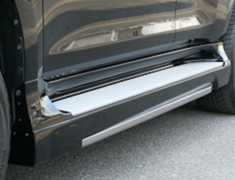 Land Cruiser - TRJ150W - Side Step Extensions (for vehicles with OEM Side Steps only) - Construction: FRP - Colour: Unpainted - ELF-LC150E-SSE